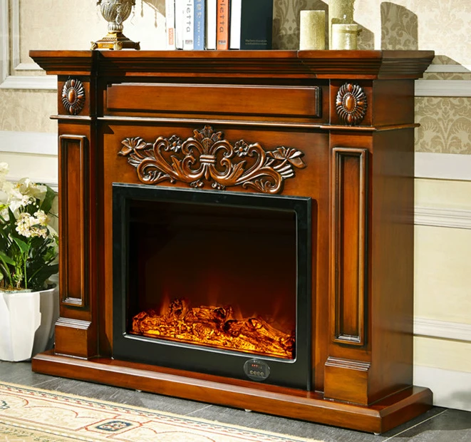 Декоративный камин W130cm английский стиль chimneypiece деревянная каминная доска электрический камин вставка firebox светодиодный Оптическое пламя