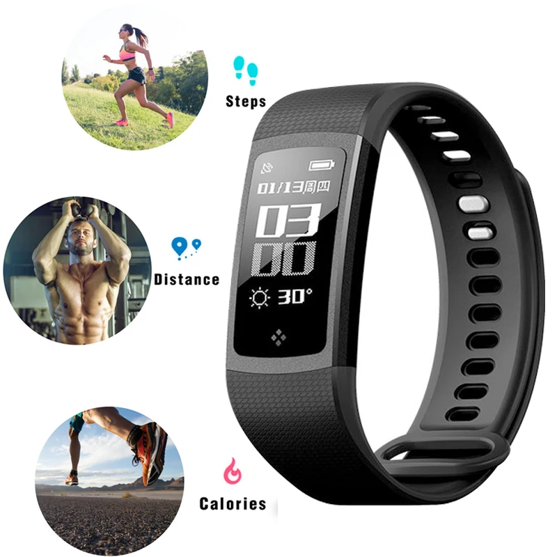 

Smart Bracelet Wristband Sports Watch Distance Calorie Heart Rate Monitor Fitness Tracker Message For sport Men's woman watches