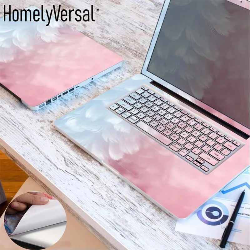 Милый трехсторонний кожаный чехол для ноутбука стикер Dell / Lenovo MacBook /Acer/HP/Asus размер