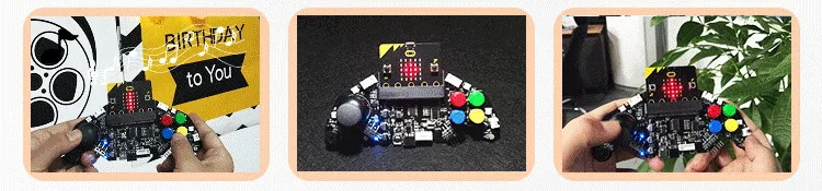 Модуль расширения геймпада для micro: bit джойстик и кнопки воспроизводит музыку, питание от аккумулятора также заряжает батарею