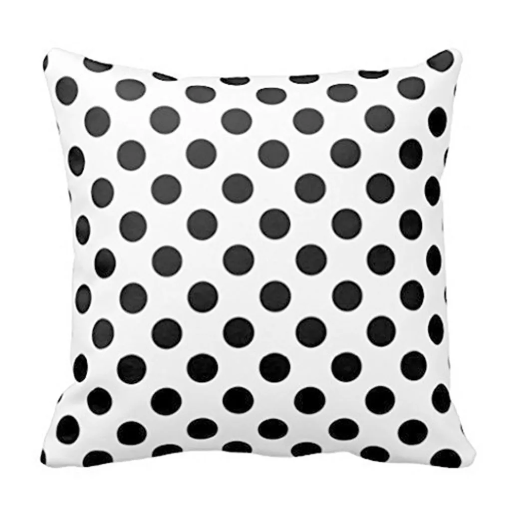 

household products Decorative knit map tapestry 4PC Super Black White Dots And Scattered Large Pillo Pillowcase 18x18 Inch#g9