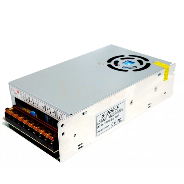 С охлаждающим вентилятором лучшее качество 5V 40A 200W Драйвер импульсного источника