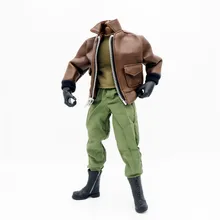 1/6 Scale Uniforms Coverall Accessories Clothes Woodland Camo Soldier Leather Jacket set Coat For 12 1/6 Scale Uniforms Coverall Accessories Clothes Woodland Camo Soldier Leather Jacket set Coat For 12