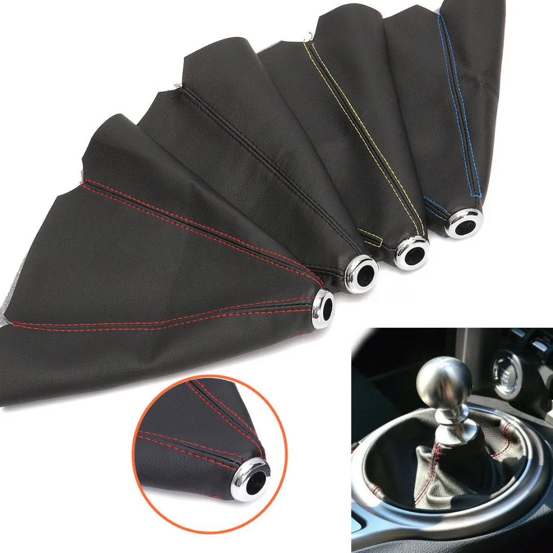 

Universal 1pc Car PVC Leather Manual Gear Shift Knob Shifter Gaiter Boot Cover Random Color