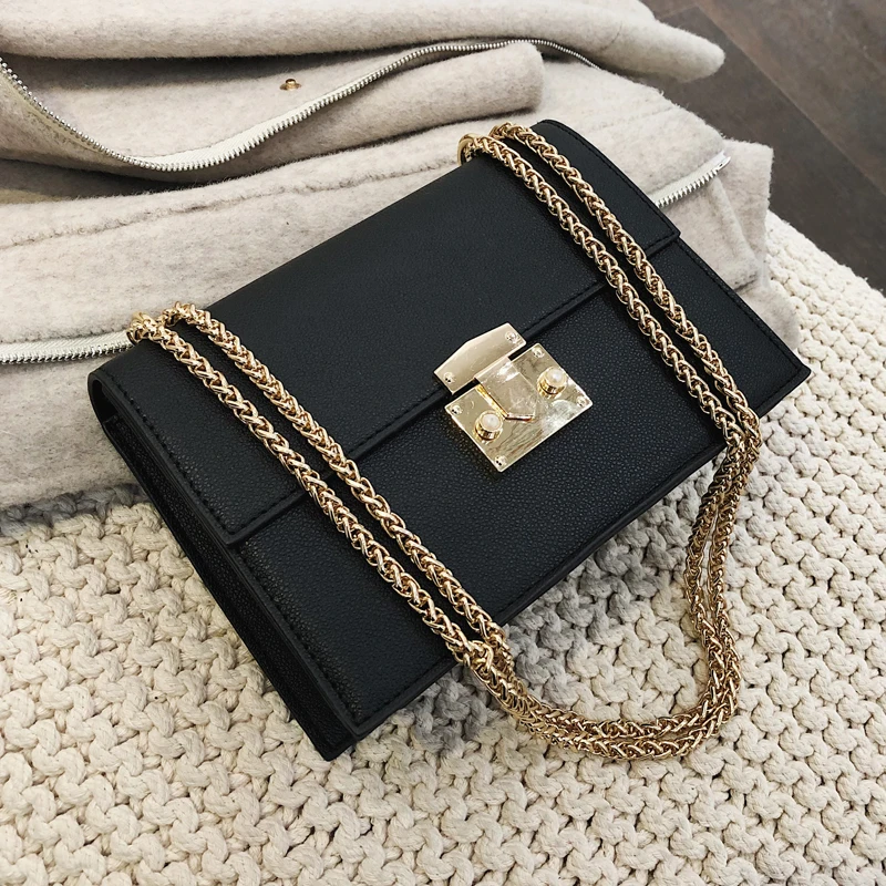 

Advanced sense bag foreign air female bag 2019 new wave Korean version of the wild simple fashion chic chain Messenger bag
