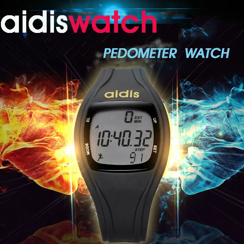 Men And Women Running Pedometer Watch Luminous Alarm Clock Waterproof Function Student Wristwatch Electronic Watches Kid