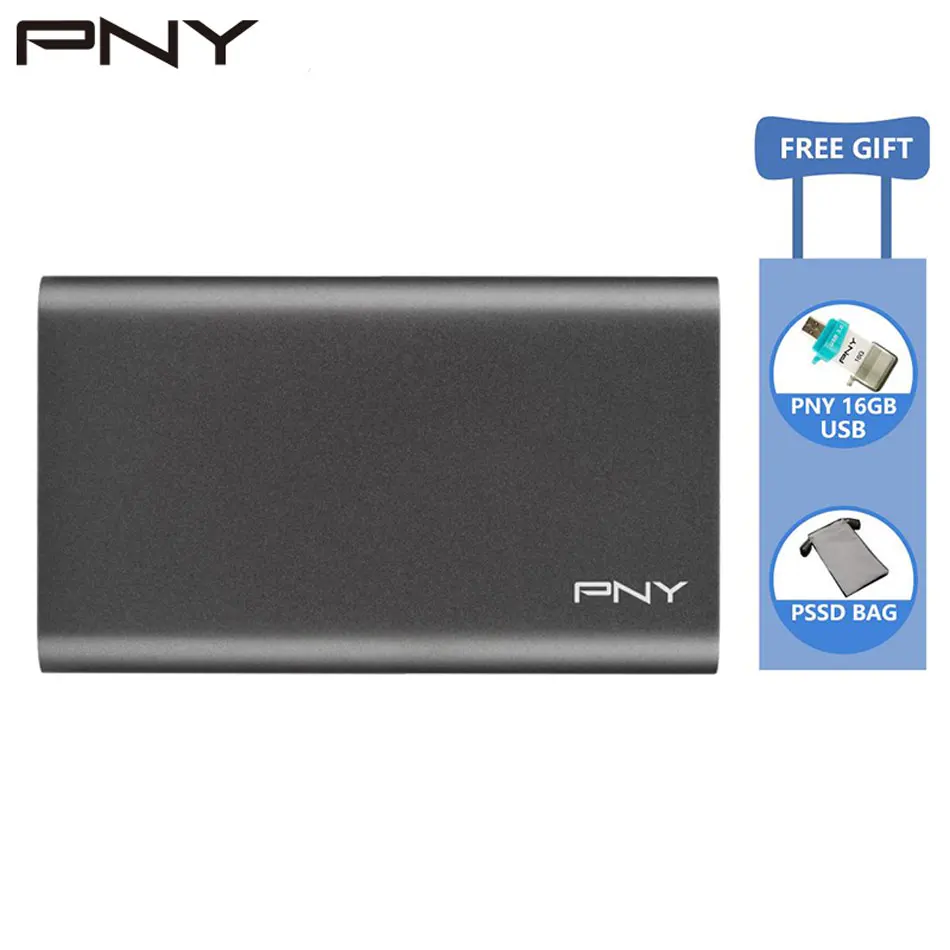 

PNY Elite USB 3.0 Portable Solid State Drive 240GB 480GB USB3.0 High Speed Metal Body