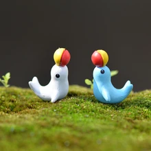 10 шт Миниатюрный Дельфин с шариком Сказочный садовый Пейзаж Растения горшок фигурки