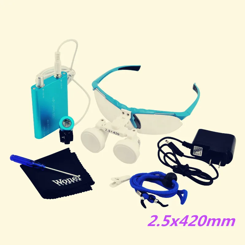 High Quality Blue magnifying glass 2.5X420 Medical Surgical loupes