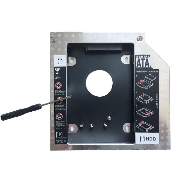

9.5MM 2nd HD HDD SSD Hard Drive Caddy for Lenovo Y410 Y410P Y410PT Z500 (Gift Optical drive bezel )