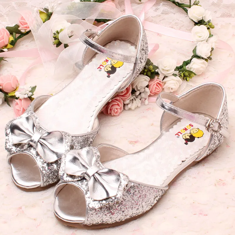 childrens silver sandals for wedding