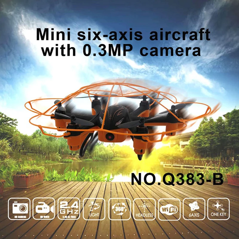 WLtoys Q383-B Мини RC Квадрокоптер wifi FPV с камерой 0.3MP без головы Hexacopter Дрон RTF игрушки мультикоптеры для детей