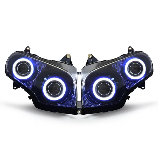 KT Headlight for Honda Goldwing GL1800 2001 2017 LED Angel Eye