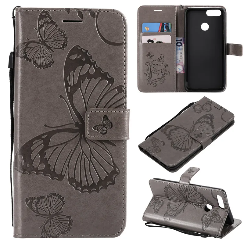 Wallet Case Cover For Huawei 7X Leather Flip 3D Butterfly Case For Huawei honor 7X Case For Huawei Honor 7X Mobile Phone Case  (11)