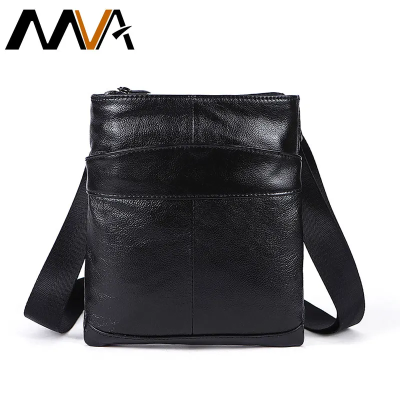

MVA Genuine Leather Men's Handbags First Layer Leather Man Shoulder Bags Casual Fashion Messenger Bag Solid Color Men's Bags