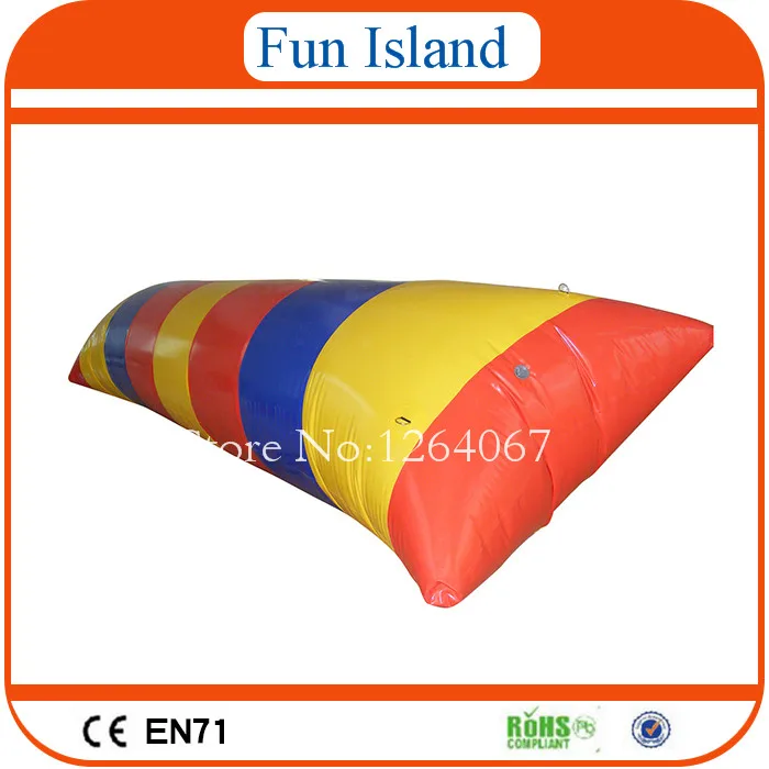 7x2 м надувная водная катапульта, надувной блок, водяная подушка - Цвет: orange yellow blue