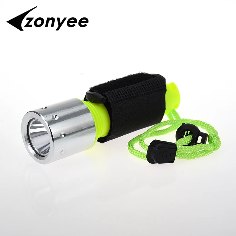 

Zonyee Diving Dive CREE-T6 XM-L T6 LED Flashlight Waterproof Underwater Torch Lamp white light Flashlight Torch light 18650