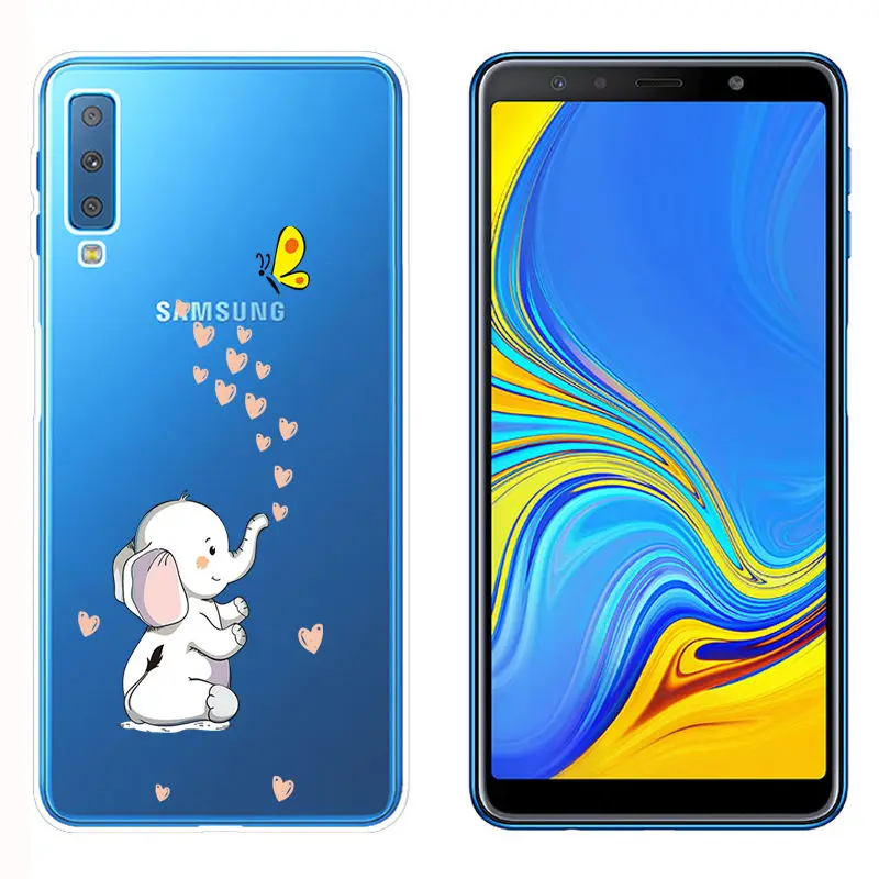 Soft TPU Fundas for Samsung A750 Smart Back Phone Cover for A6 A8 Plus 2018 Galaxy A9 2018 Clear Silicone Case for A520 A7 2018 (6)