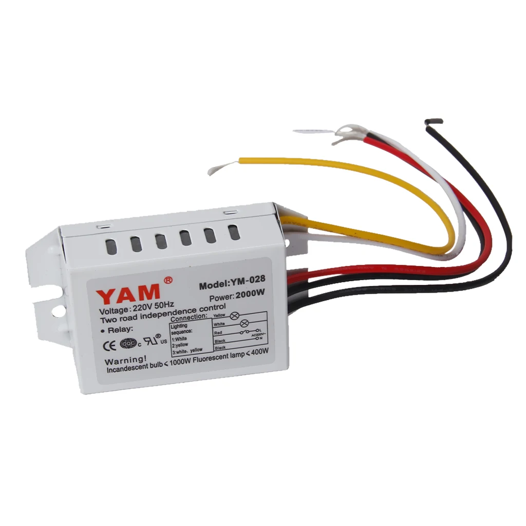 Digital Subsection Switch 2 Way 3 Section Lighting Control Switch AC 220V