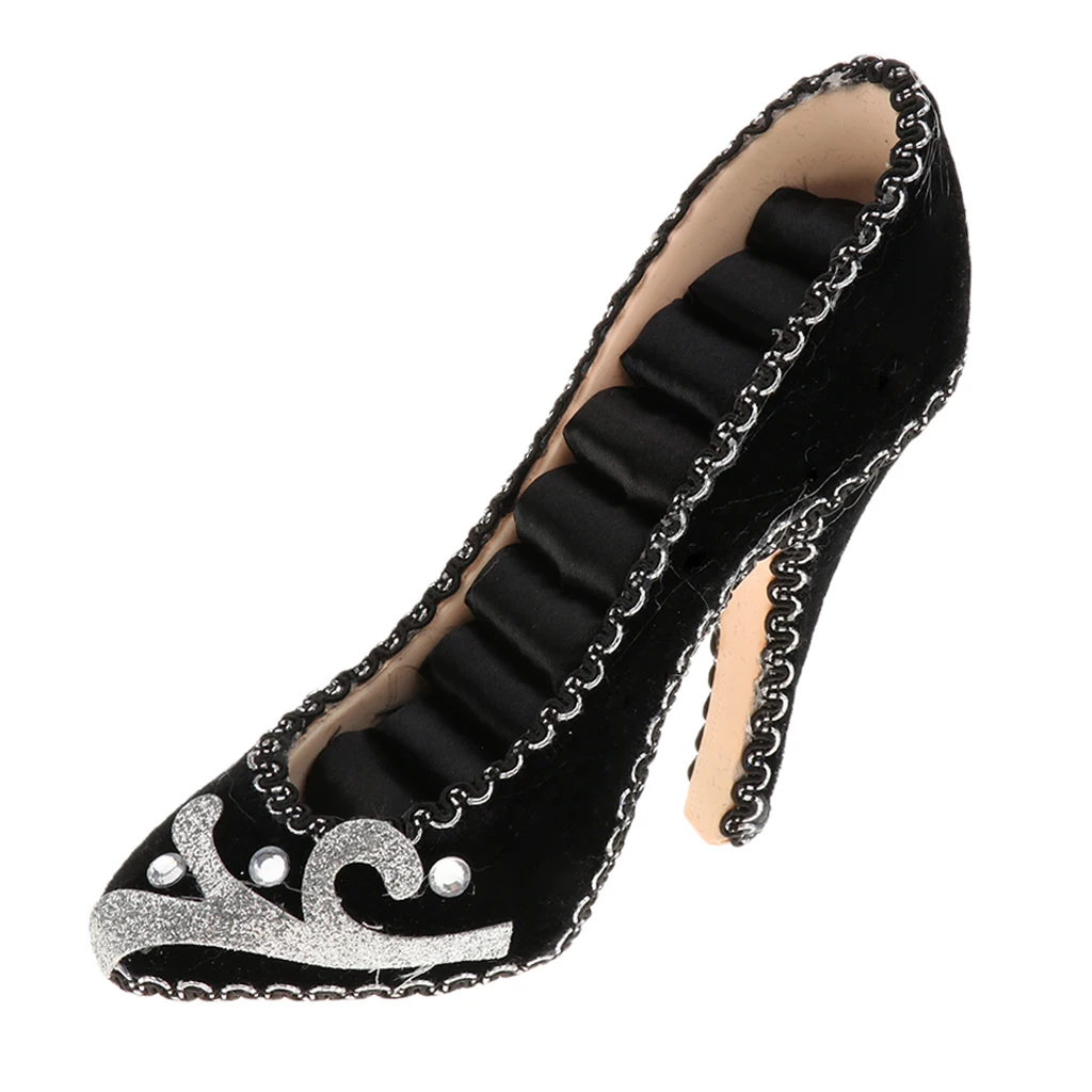 2 Pieces Ring Shoe Shape Resin High Heel Ring Holder Jewelry Display Room Decoration Jewelry Fashion