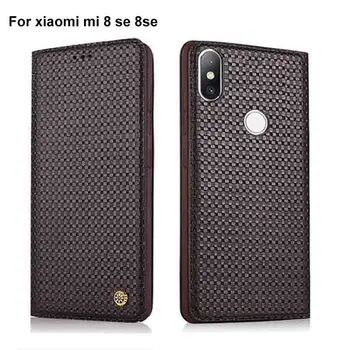 

2PCS Genuine Leather flip Case For xiaomi mi8 se back case cover For xiaomi mi 8 se case For xiaomi mi 8se back cover Shell