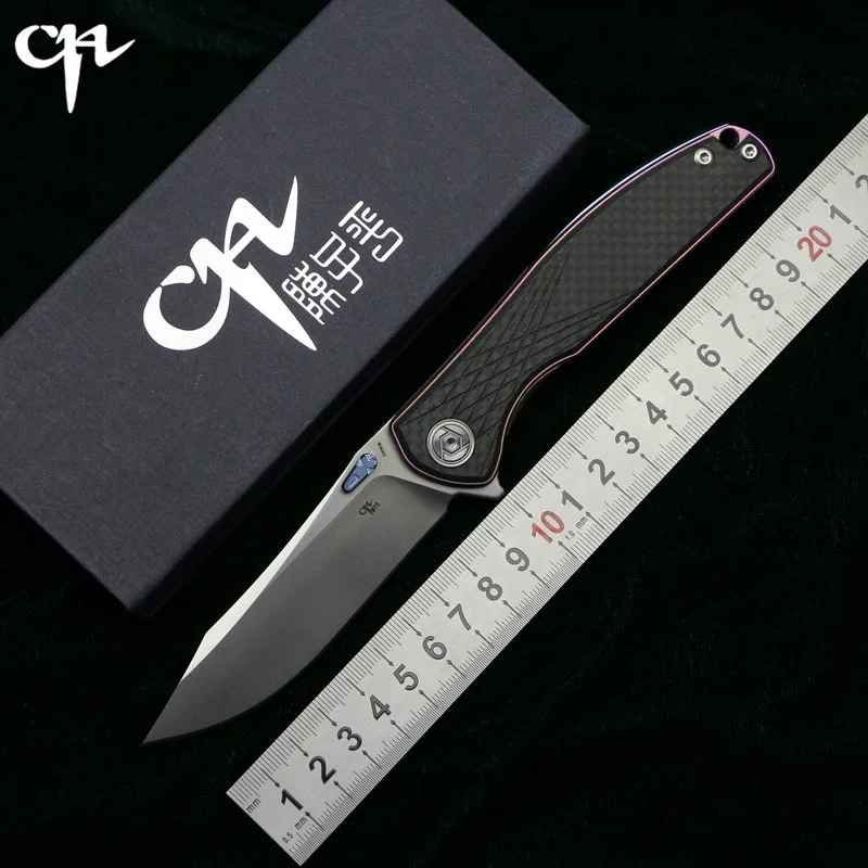 CH3516 Флиппер складной нож s35vn сталь TC4 Титан+ карбоновая Фиби Ручка Открытый Отдых Охота карманные Фруктовые Ножи EDC инструменты
