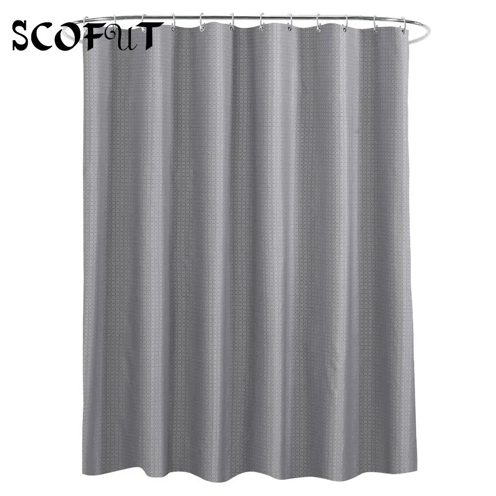 SCOFUT Mildew Resistant Fabric Shower Curtain polyester Liner Shower