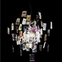 120 см современный Zettel бумажные украшения огни Мода личность гостиная спальня кабинет подвесной светильник освещение