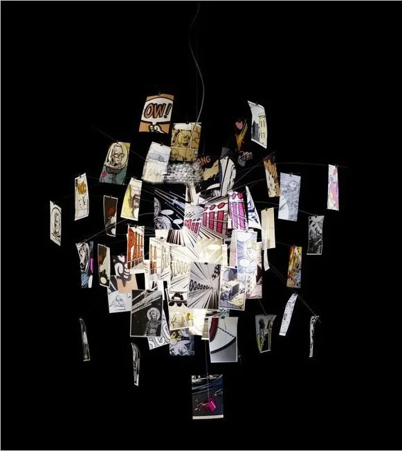 

120cm Modern Contempoary Zettel paper pendant Lights Fashion personality Living room bedroom study pendant lamp lighting