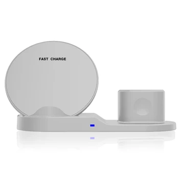 

Multi Function Quick Qi Wireless Charger Wireless Fast Charging Pad for iPhone 8 plus X iWatch 2 3 4 Samsung Galaxy S8 S9 S7