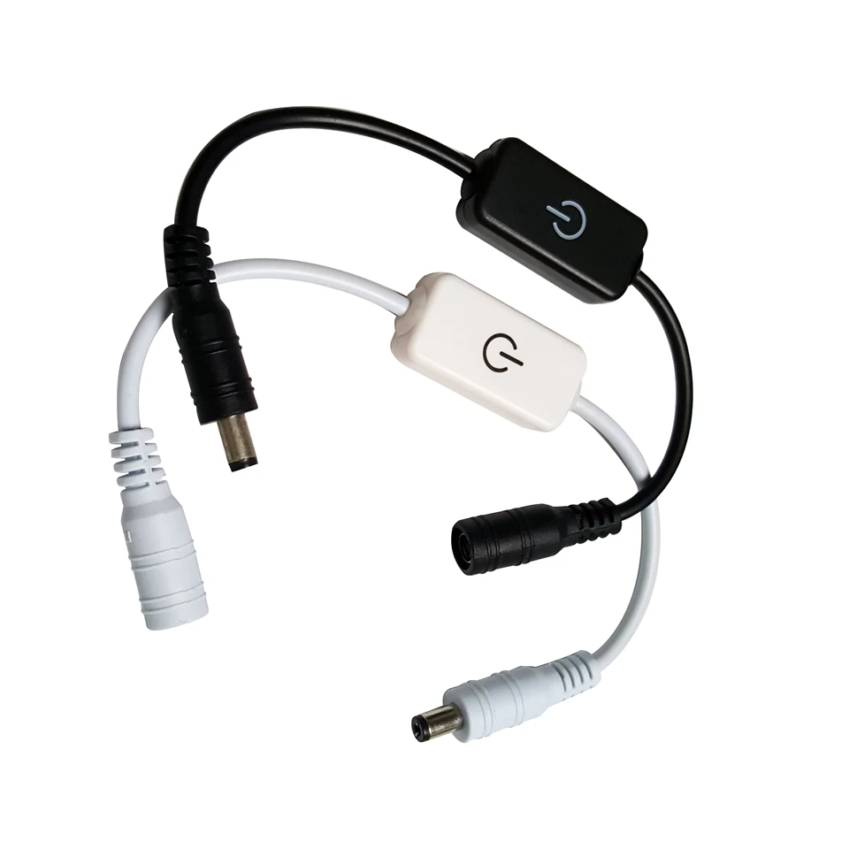 

LINYEE iTouch LED Dimmer Touch Switch with DC Female & Male Plug For Single Color LED Strip Lamp DC 12V Black/ White