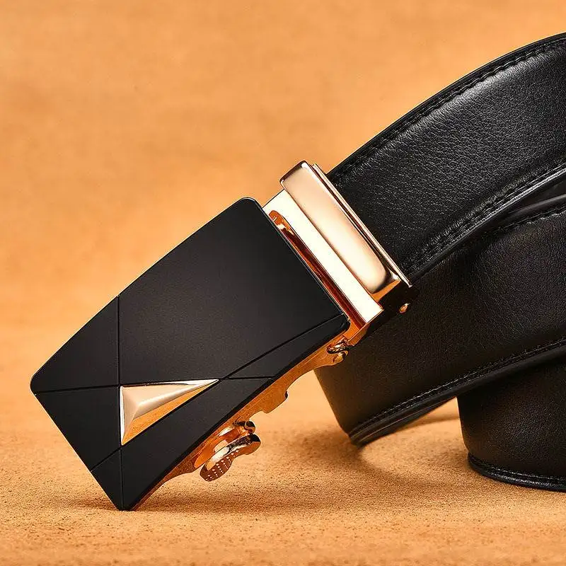 Fashion Brand Cowskin belt Genuine leather men alloy Luxury jaguar belt business 3.5cm belts for men - Цвет: C232