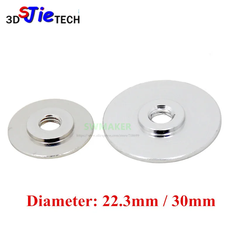 

10pcs/set Reprap M6 threaded Diameter 22.3mm/30mm heat sink washers for DIY 3D printer all metal hot end aluminum alloy