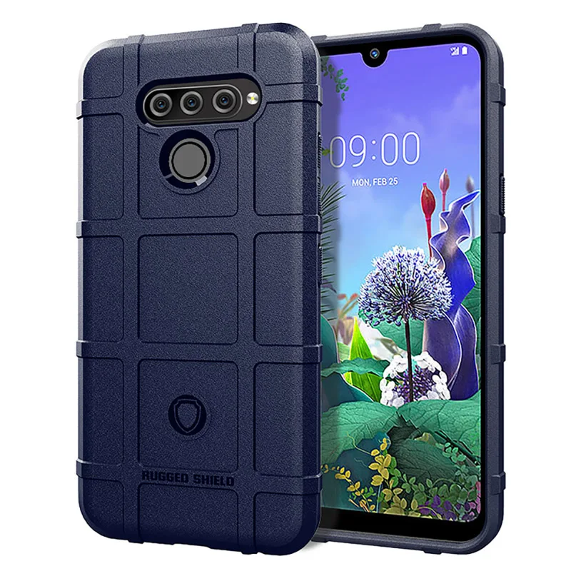 Для телефона повышенной прочности с протекторным рисунком чехол s для LG G8 G8S чехол thinq противоударный чехол для LG Q60 K40 K50 W10 W30 V40 V30S V50 Stylo 5 K30 чехол s - Color: Blue