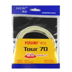 10x YOUBI TOUR70 (0,7 мм) бадминтон строки 5 Фиолетовый и 5 белый