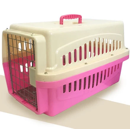 Переносная переноска для собак и кошек, переносная клетка для собак, переноска для домашних животных, сумка для капсул, переносная клетка Mascotas Space Transportin Perro Gatos - Цвет: Розовый