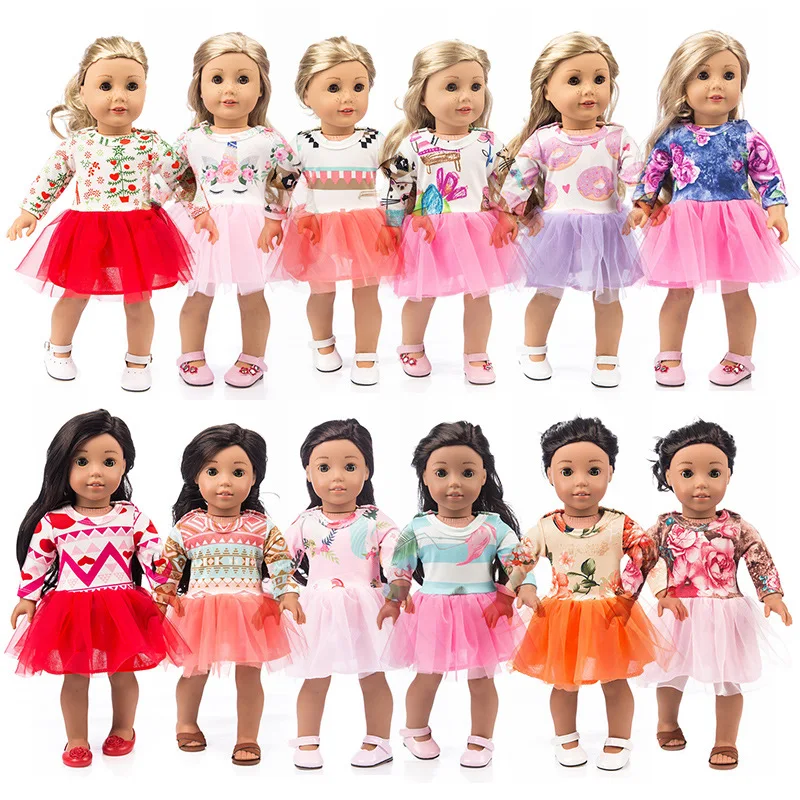 

dress for 18" girl doll dress fit for doll dress baby girl Christmas gifts doll accessories
