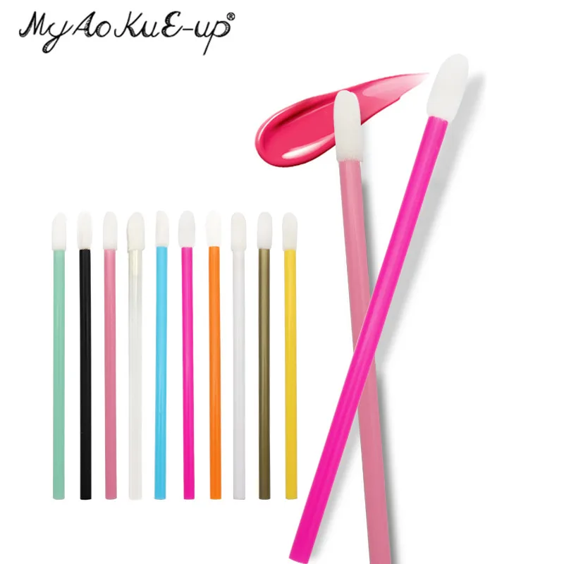 

Disposable 50pcs Lip Brushes Colored Make Up Brush Cosmetic Lipstick Mascara Gloss Wand Tool Portable Lip Brushes Makeup Brushes