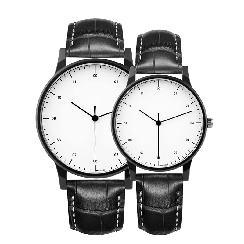 Подарок ENMEX краткое Lover наручные часы с Раскладывающейся творческие проекты тенденция Европа и Америка Модные кварцевые пару часов