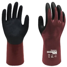 Водонепроницаемые маслостойкие защитные перчатки HPPE стекловолокно нитриловые порезные нефтяные газовые рабочие перчатки