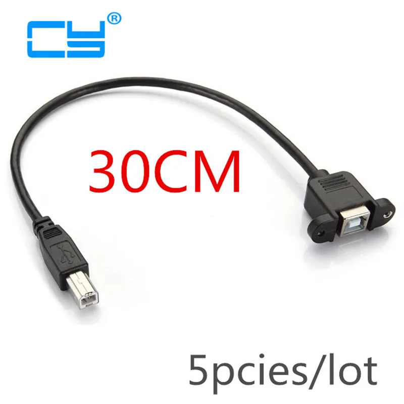 0 3 м/1 фута USB 2 Тип B папа к женскому M/F УДЛИНИТЕЛЬ кабель для передачи данных Панель