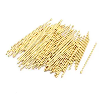 

100pcs PAL75-H2 1.0mm Dia 33.3mm Length Metal Spring Pressure Test Probe Needle