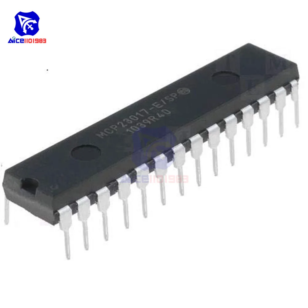 10 шт./лот IC откалывает MCP23017-E/SP MCP23S17 DIP28 16-бит I/O расширитель с I2C Интерфейс Интегральные схемы