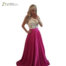 ZTVitality 2017 Fashion Beading Lace Chiffon Patchwork Elegant Party Dresses Summer Women Long Dress Sleeveless Sexy Vestidos