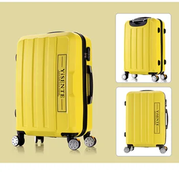

Universal wheels luggage travel bag picture14 20 24 28 password box large capacity trolley luggage brake wheel hard suitcase
