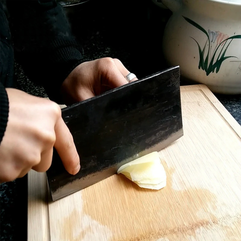 1Pcs Pure Handmade integrally formed manganese steel kitchen knife slicing knife handle bone knife - Image 3