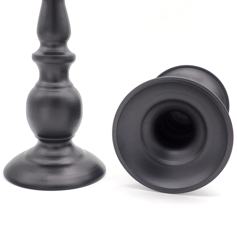  Black Metal Candlestick Candle Holder Stand Wedding Party Table Decoration Gifts