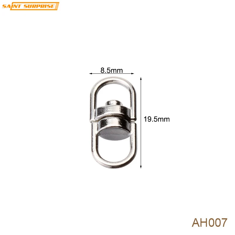 

Nickel Plated Zinc Alloy 8 Shape Swivel Key Ring Connector For Keychain Key Ring Bag DIY Accessories AH007 8.5mm x 19.5mm