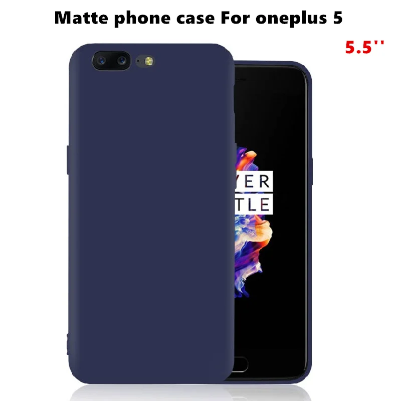 

Case For Oneplus 5 8GB 6GB Silicone color Matte soft shell Cover One plus 5 Global Edition 5.5inch Snapdragon 835 shipping