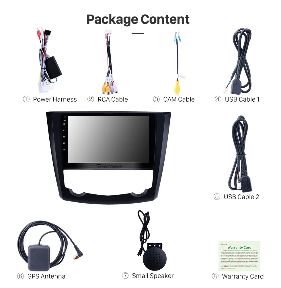 Cheap Seicane Android 8.1 GPS Navigation Stereo for 2016 2017 Renault Kadjar 9" Car Auto radio Support TV Tuner Steering Wheel Control 16